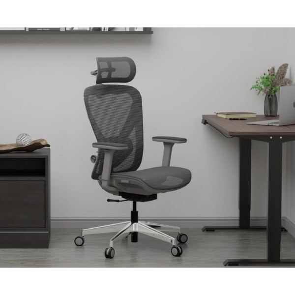 Фото - Крісло офісне Mealux Q1 Air Grey (HF Q-1 M/G)
